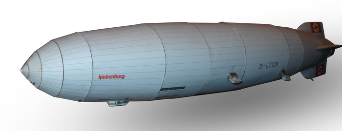 LZ 129 Hindenburg Airship paper model