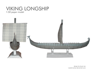 Viking Longship Paper Model