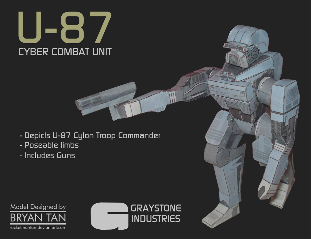 Cylon Paper Caprica - U-87 Cylon Paper Model by RocketmanTan on DeviantArt