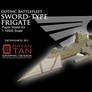 Gothic Battlefleet -Sword-Class Frigate Papercraft