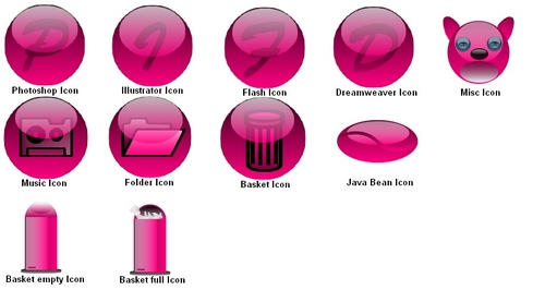 Icon Set Pink by sammy1998 on DeviantArt