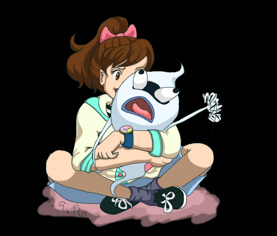 Katie and Whisper - Yokai Watch by angeletic on DeviantArt