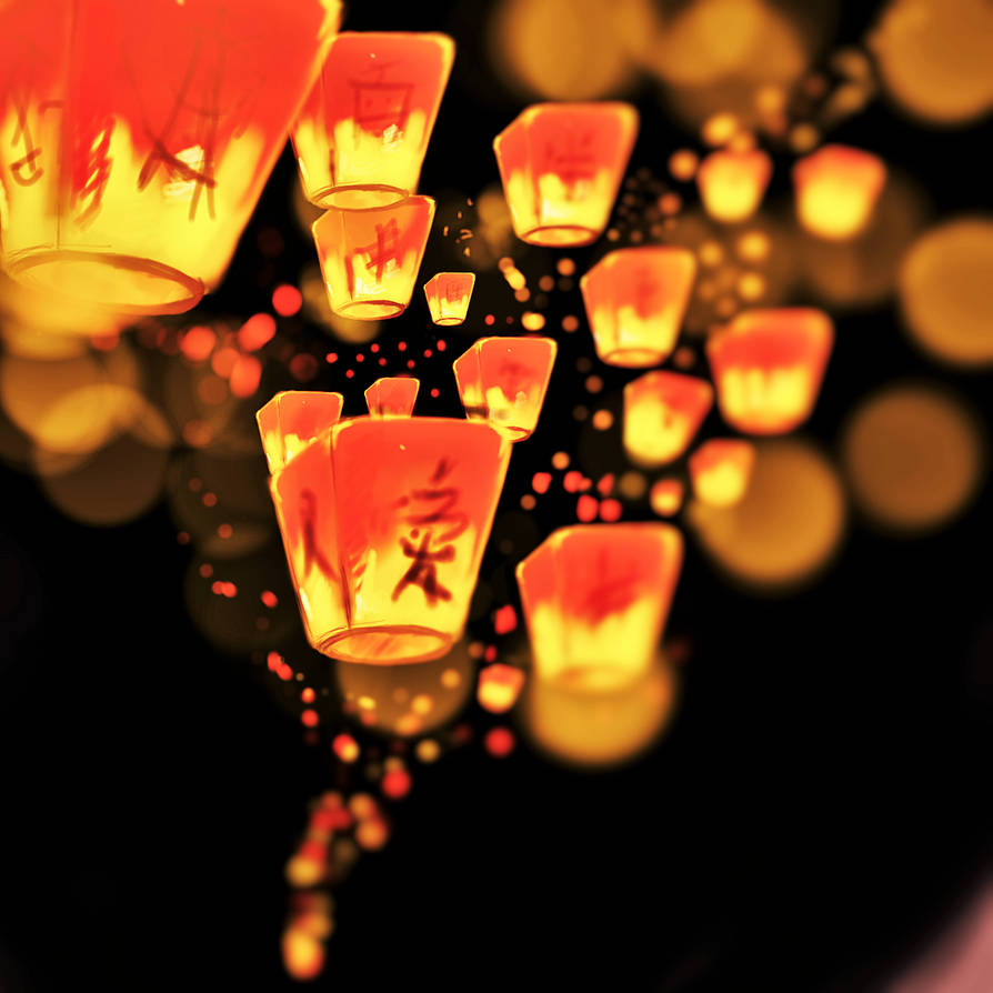 Lanterns in the night by DreamAbove101 on DeviantArt