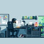 (Animated) Home office scene