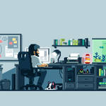 (Animated) Home office scene