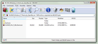 WinRAR Windows 7 Theme 48x