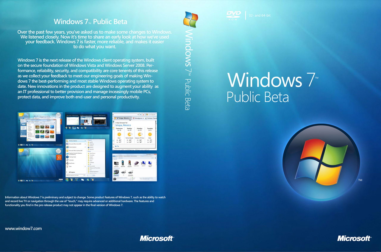 Windows 7 Beta Cover