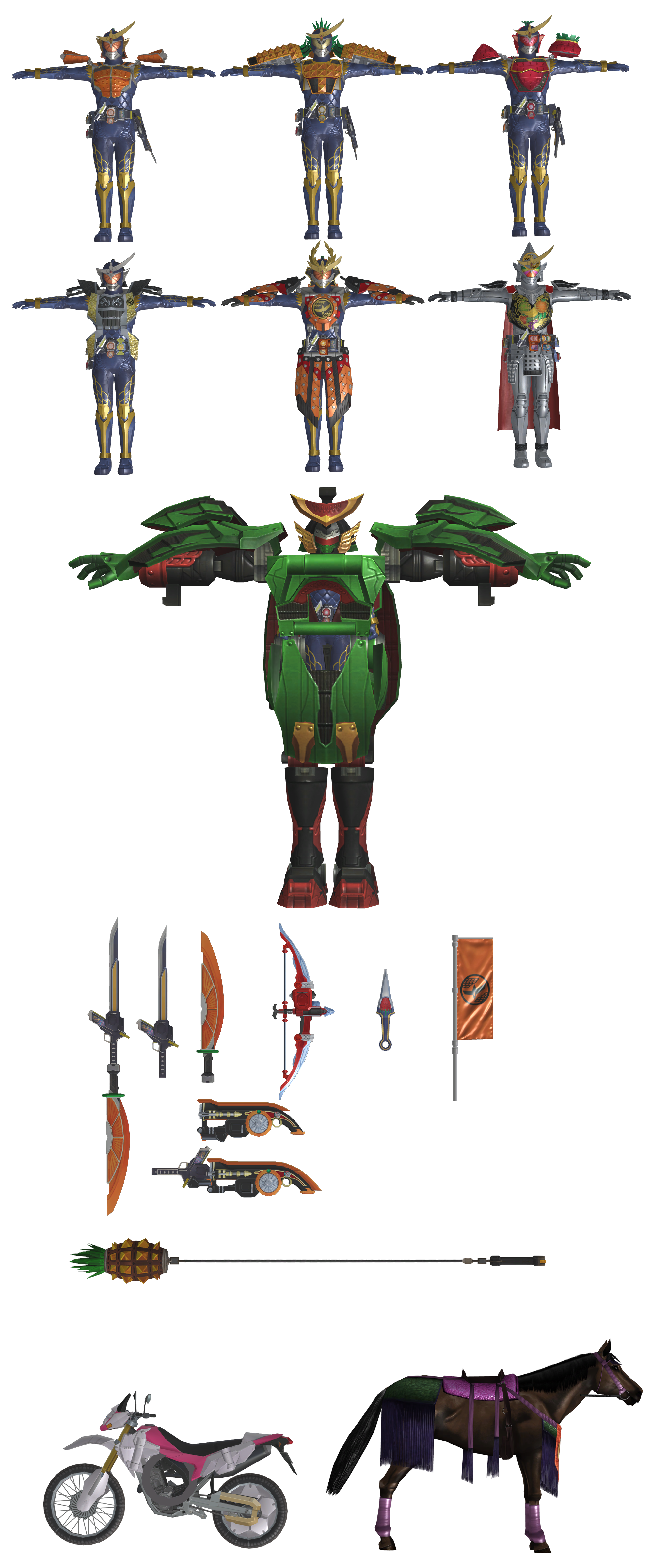 (Battride War Genesis) Kamen Rider Gaim Pack by kaiserraiser on DeviantArt