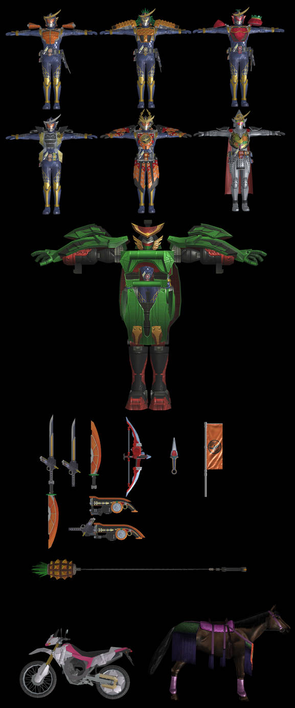 (Battride War Genesis) Kamen Rider Gaim Pack by kaiserraiser on DeviantArt