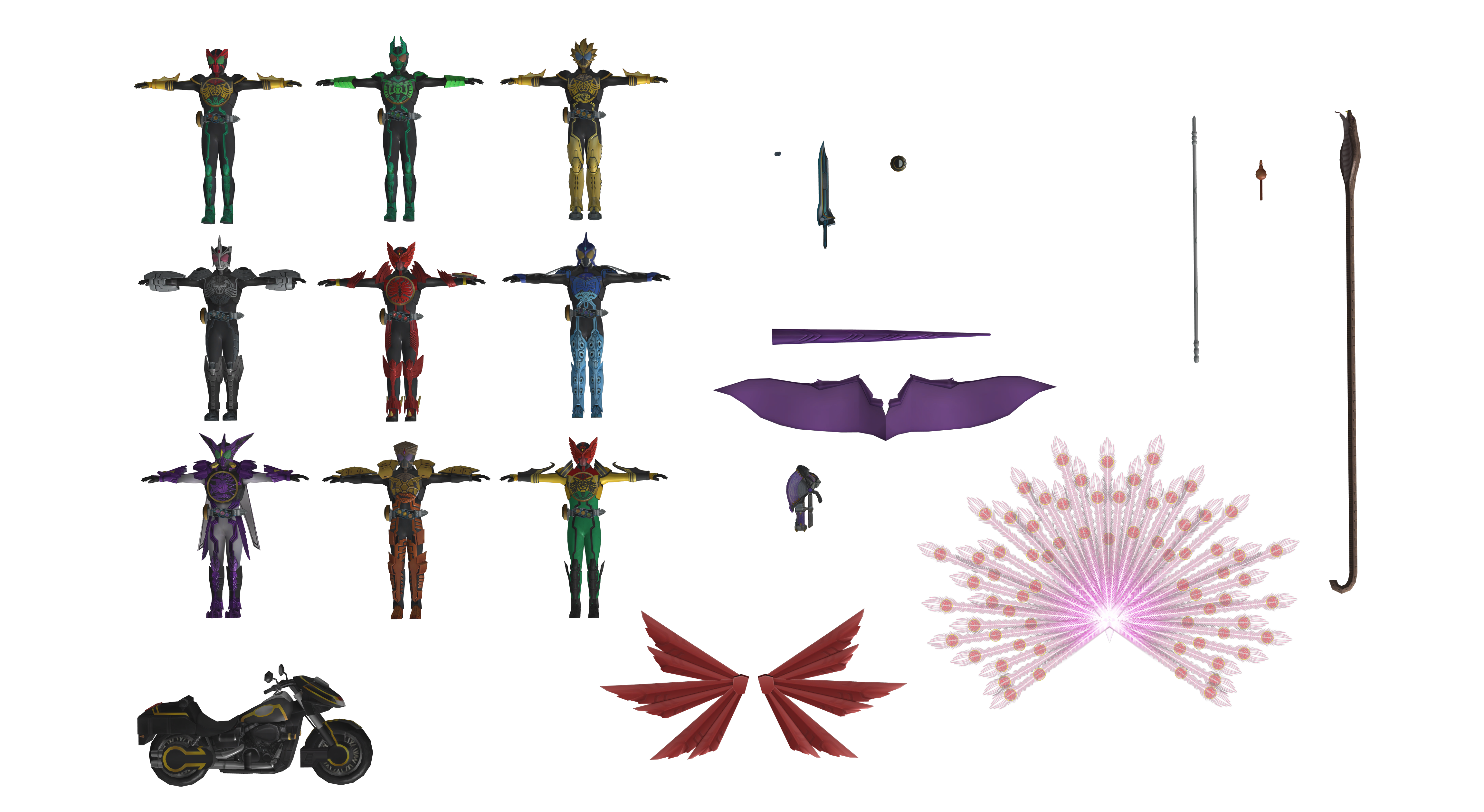 (Battride War Genesis) Kamen Rider OOO Pack by kaiserraiser on DeviantArt