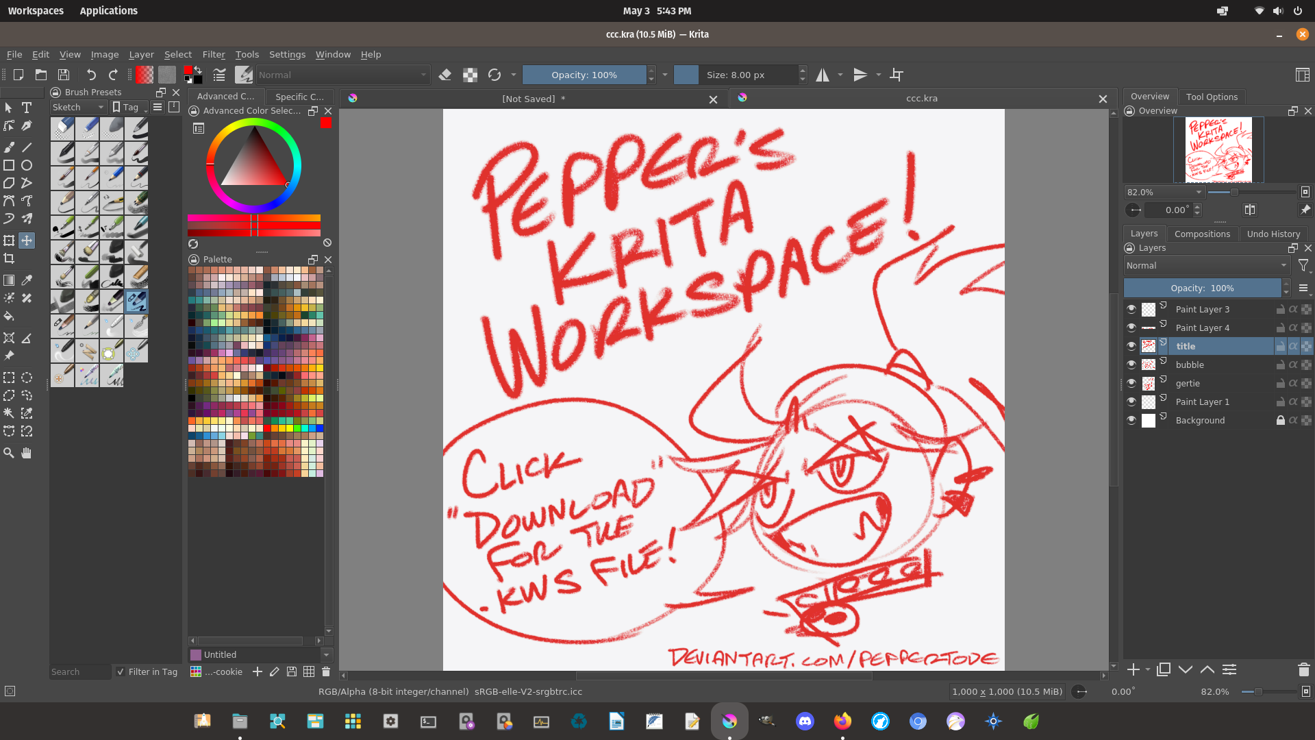 Pepper's Krita Workspace by PEPPERTODE on DeviantArt