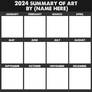 2024 SUMMARY OF ART template