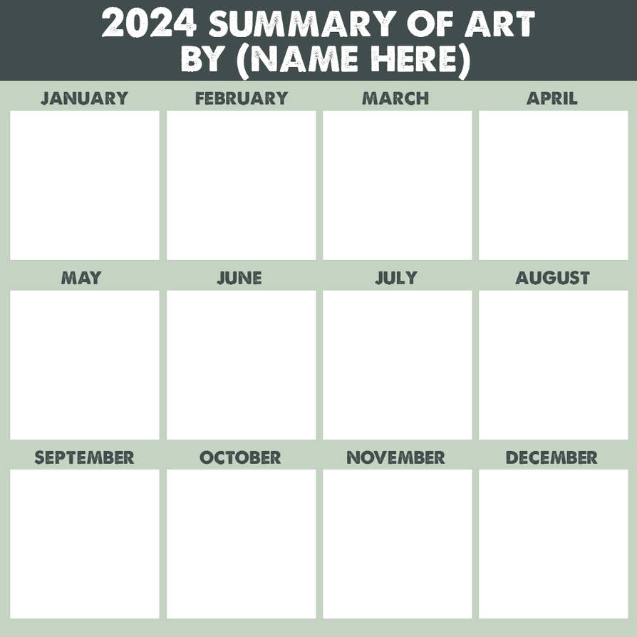 SUMMARY OF ART 2024 template green by PEPPERTODE on DeviantArt SUMMARY OF ART 2024 template green by PEPPERTODE on DeviantArt