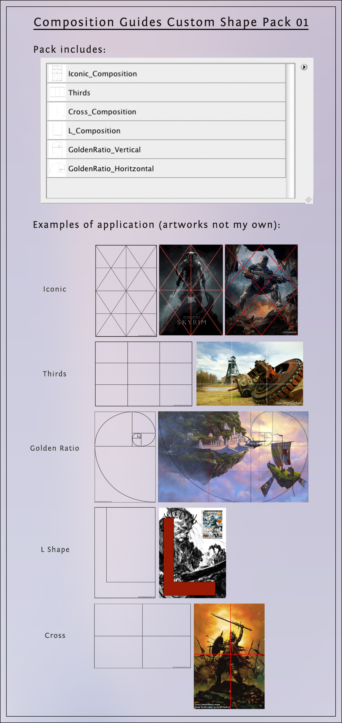 Composition Guides (Custom Shape Pack - Photoshop)