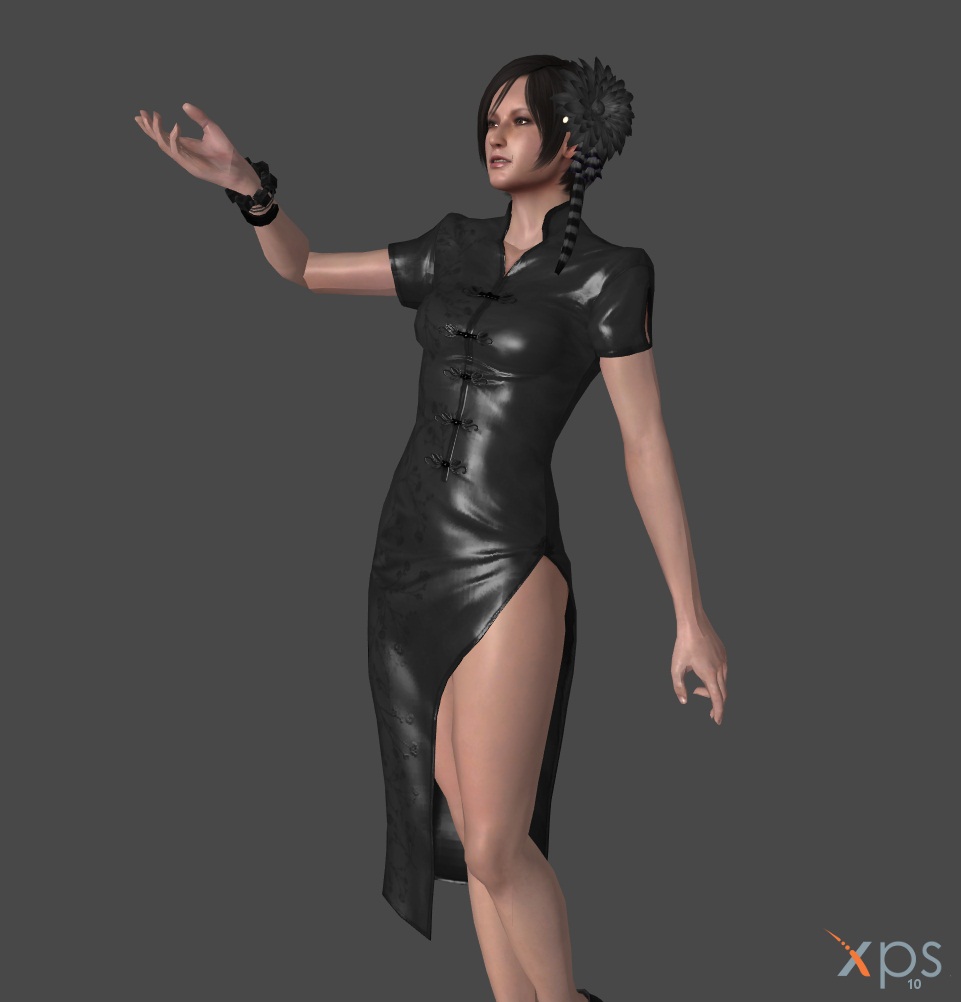 RE6 Ada Wong Black Chinese Dress