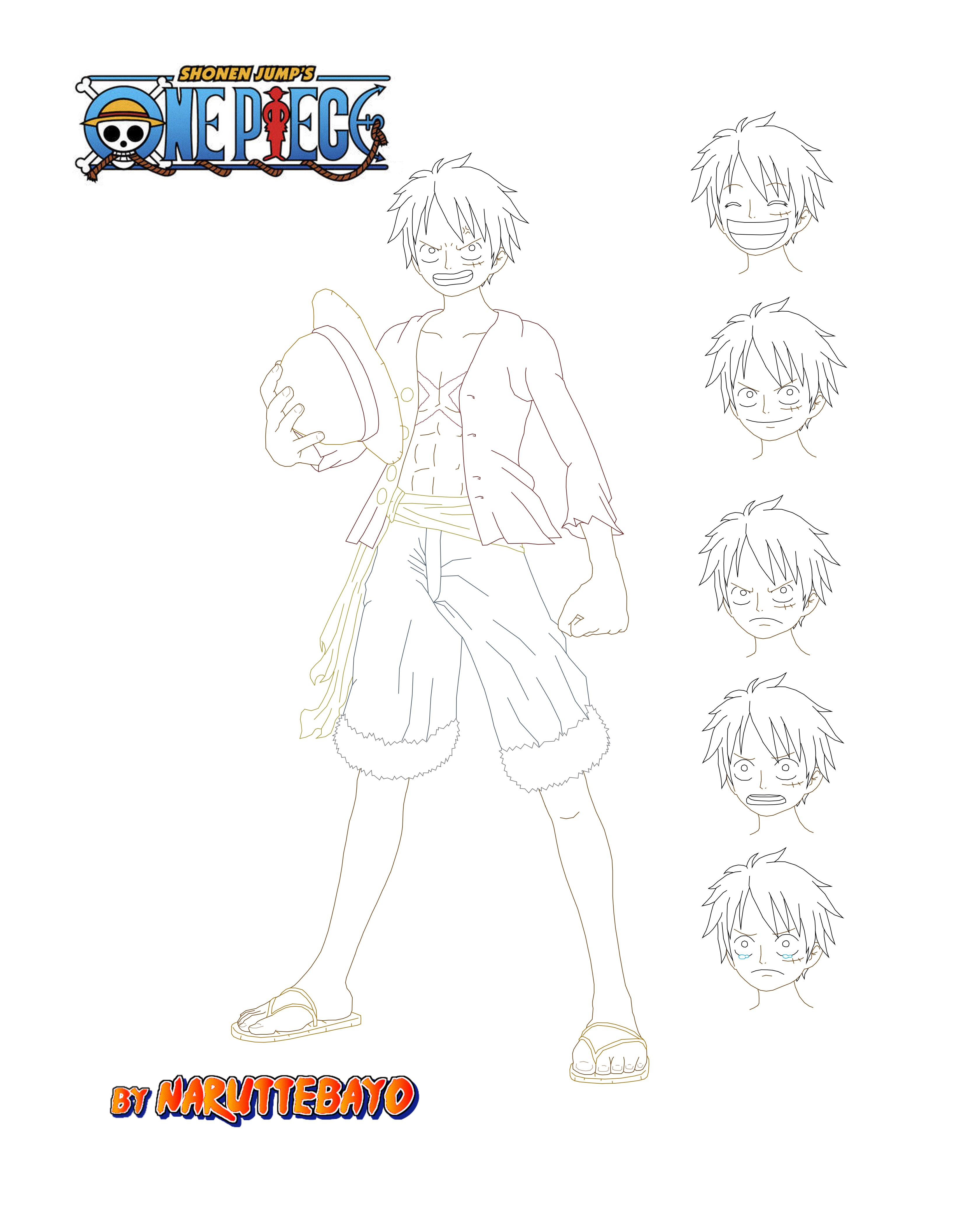 Lineart Luffy Angry New World By Naruttebayo67 On Deviantart