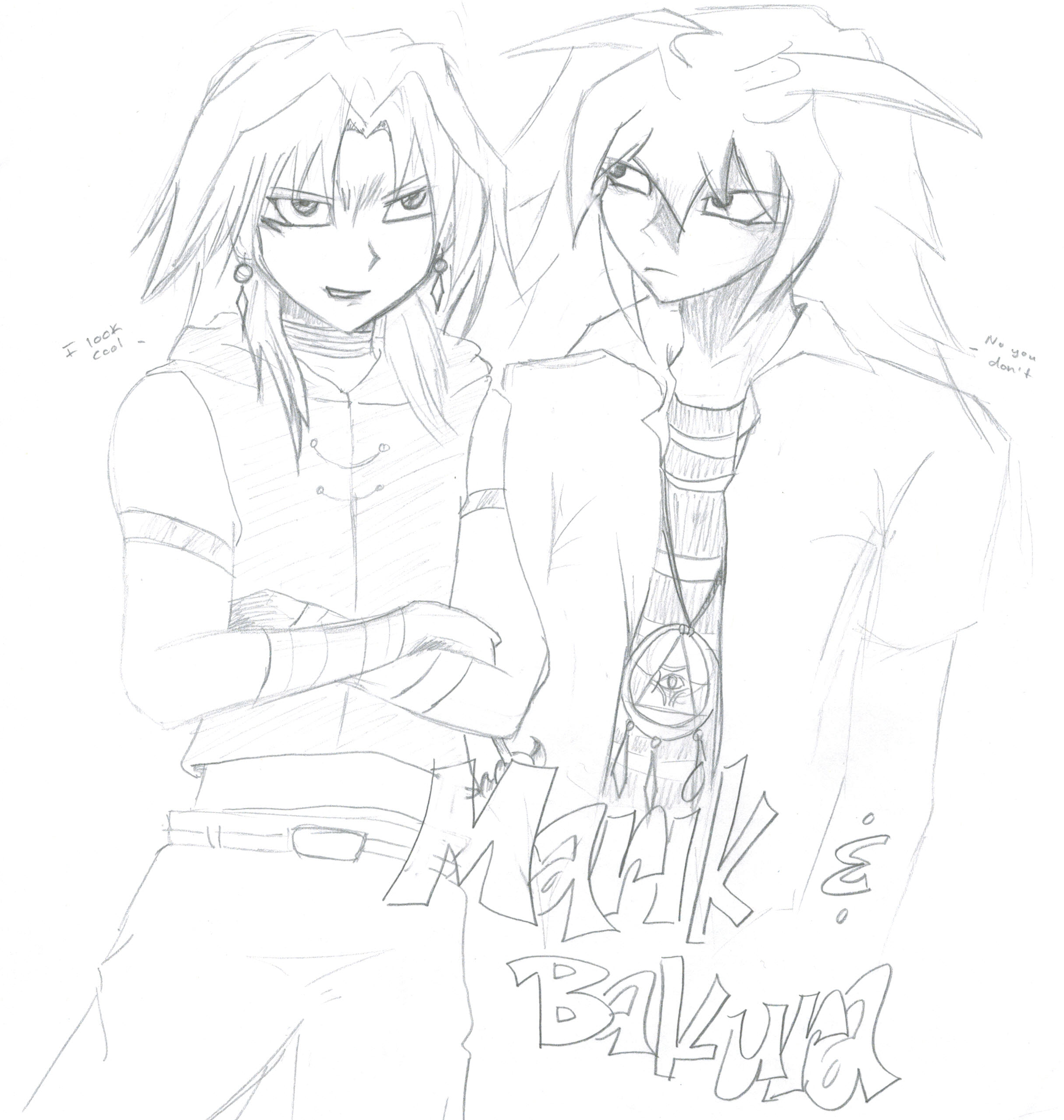 Marik and Bakura looking super cool by ColonelPickles on DeviantArt