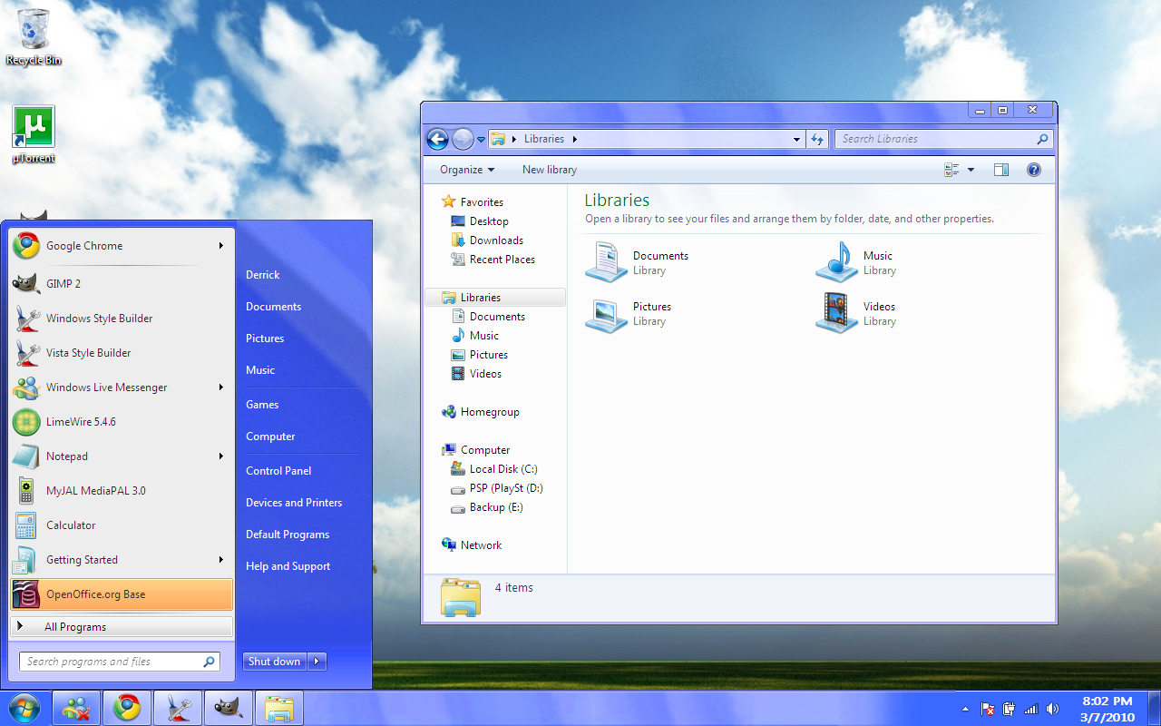 Windows 7 Aero Blue Basic VS