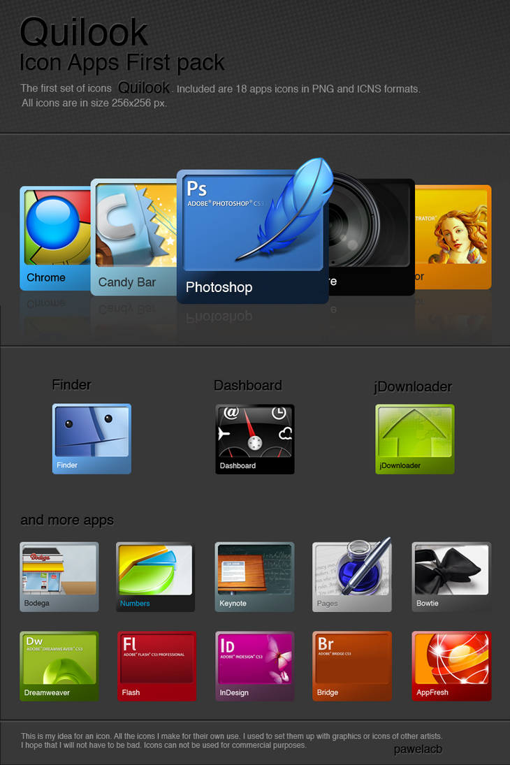 Quilook - Apps icon set by pawelacb