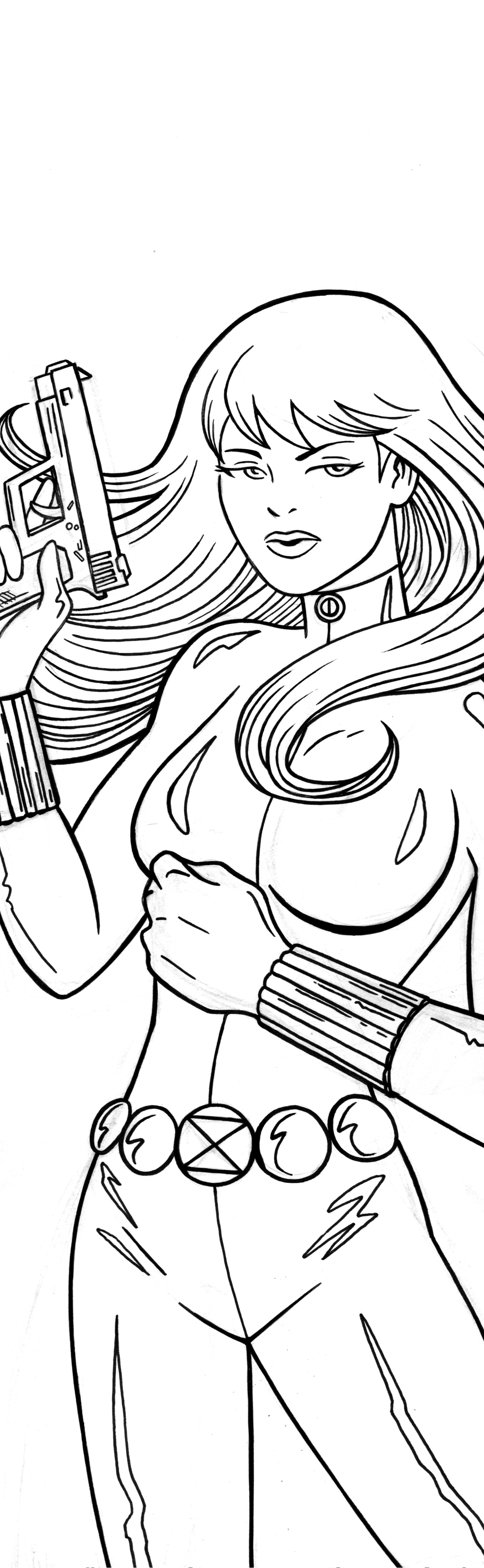 Black Widow Panel Art Inks