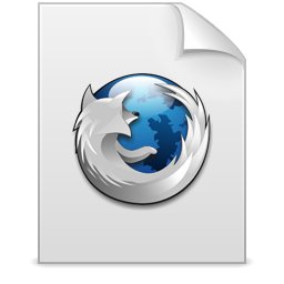 Firefox Blue silver file icon