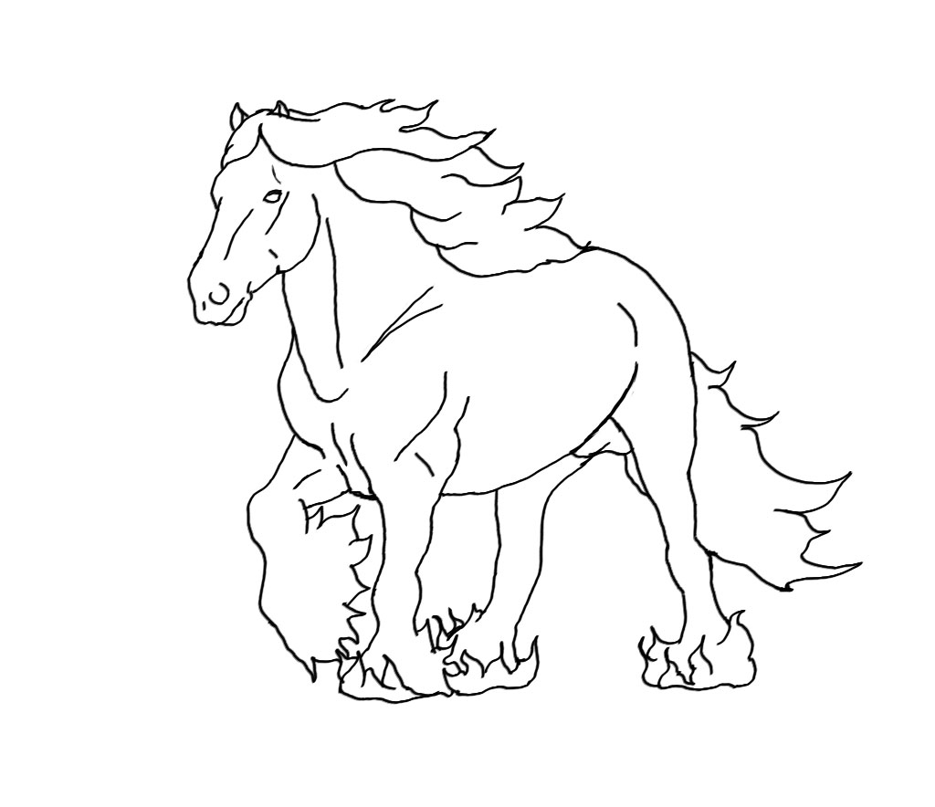 Gypsy Vanner Lineart