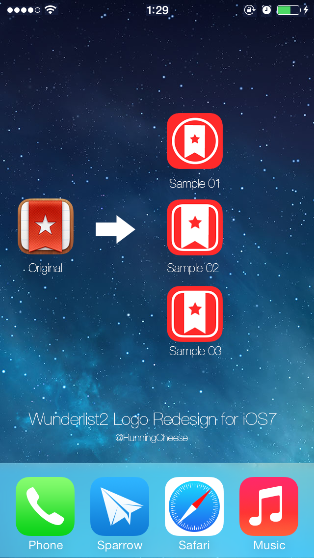 Wunderlist2 Logo Redesign for iOS7