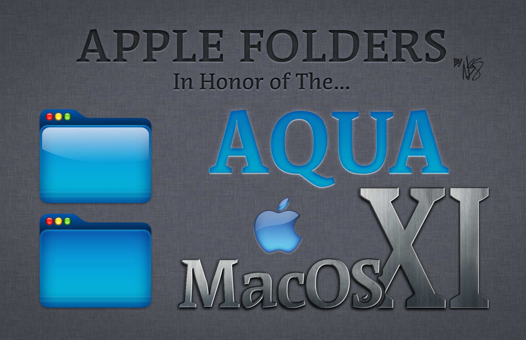 Apple MacOS Colored Folders In Honor of The Aqua by ncoleamy on DeviantArt, image size:1728x1117