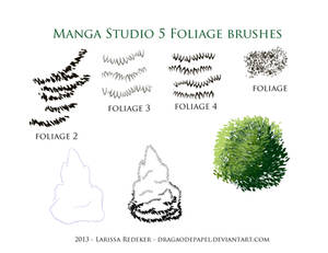 Foliage Brushes for Manga Studio 5