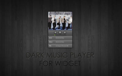 Dark Music Player for XWidget