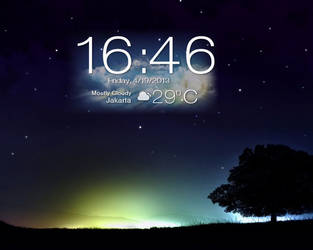 Asus Padfone 2 : Clock and Weather for Xwidget