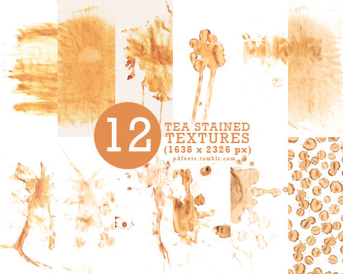 12 tea stained textures