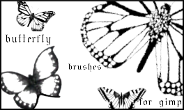 Butterfly Brushes for Gimp by rubyraindrops on DeviantArt