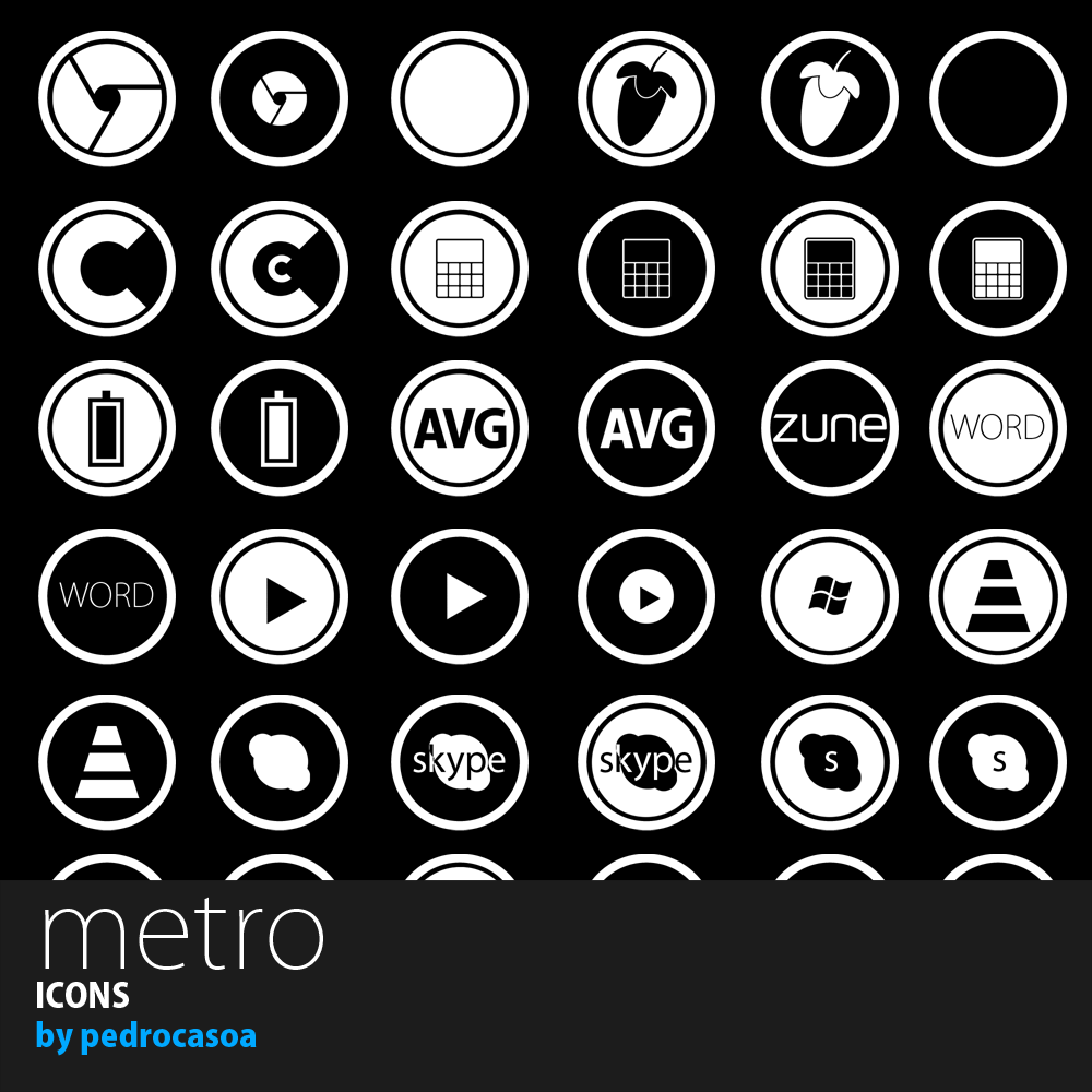 METRO icons