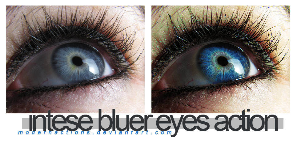 Intense bluer eyes action