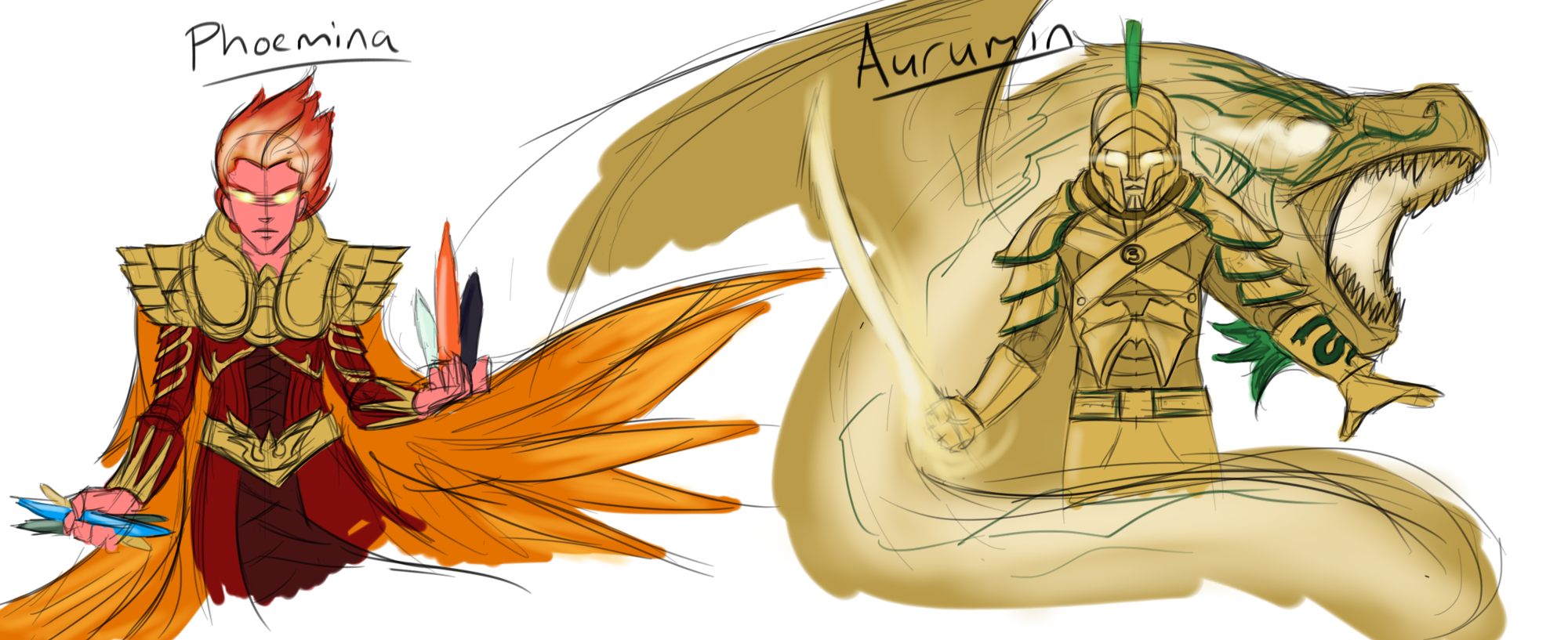 Phoemina and Aurumin by joshuad17 on DeviantArt