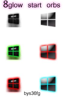 win8 logo glow start orb