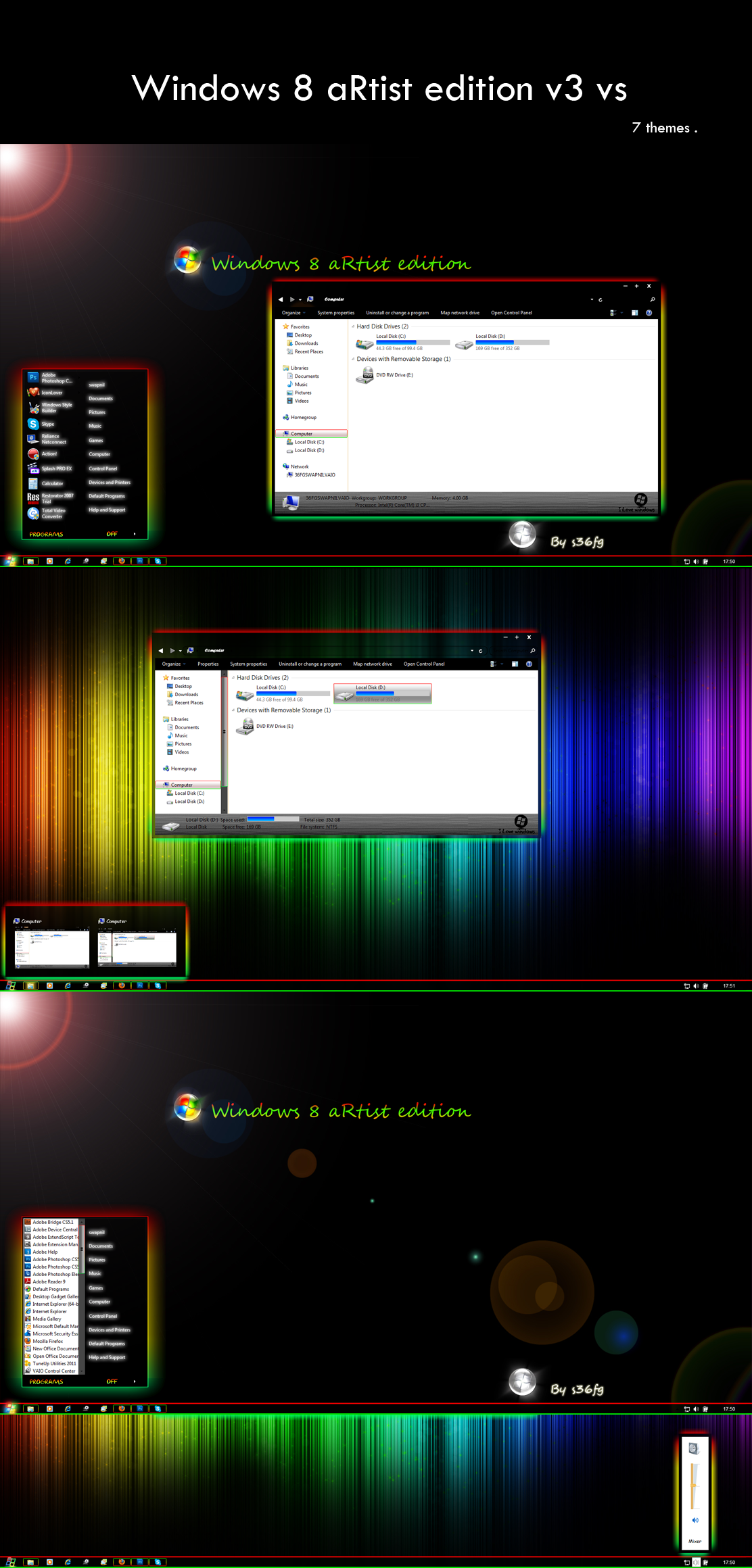 Windows 8 aRtist edition v3 vs