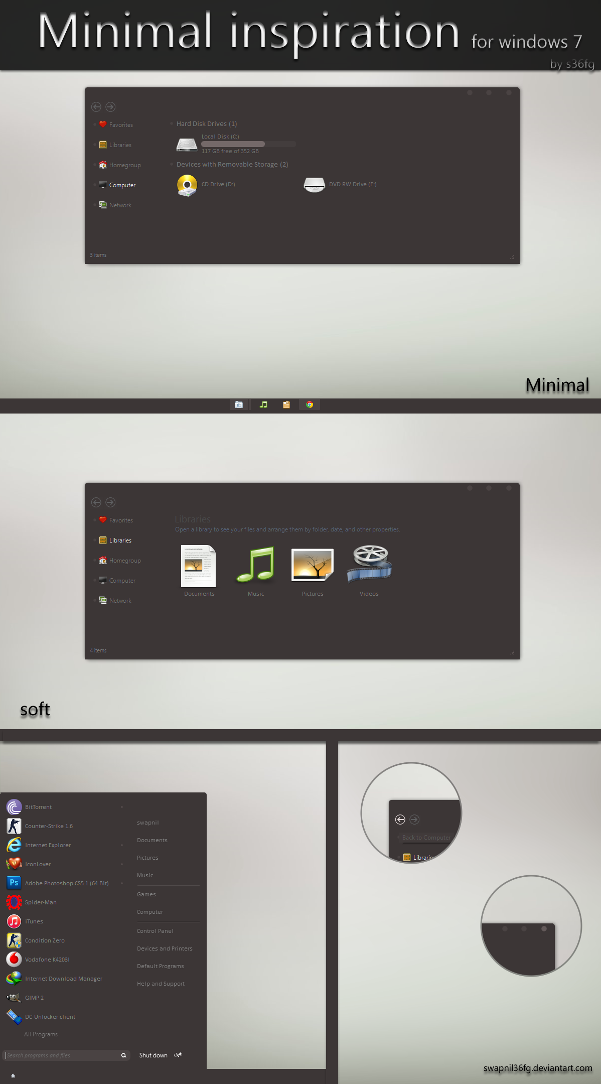 Minimal inspiration for windows 7