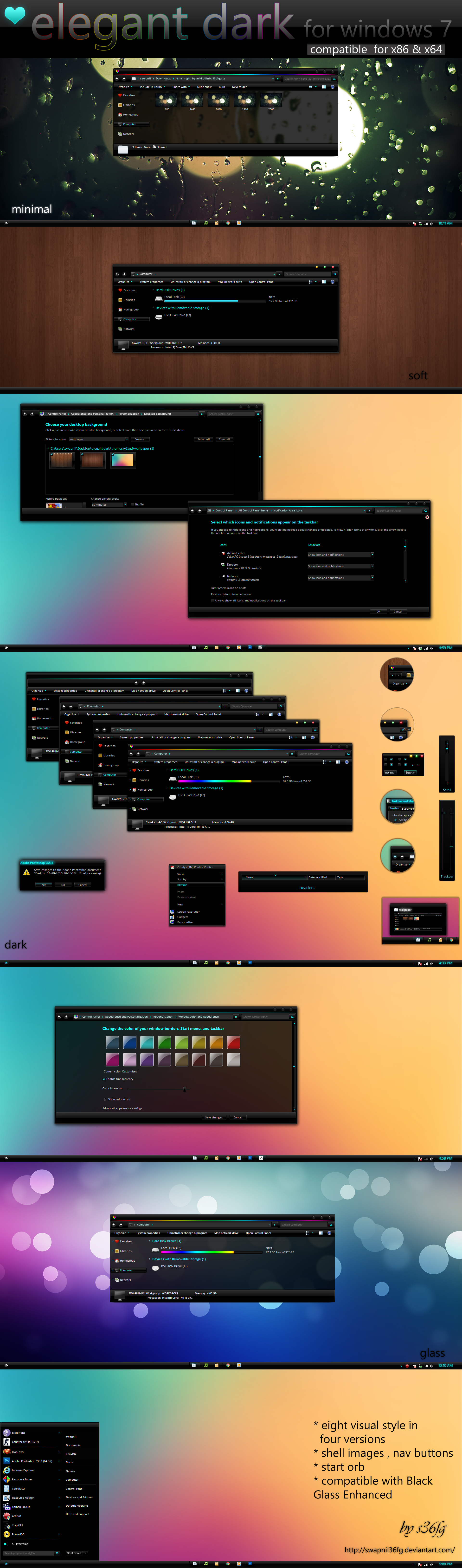 Elegant dark 2.0 for windows 7
