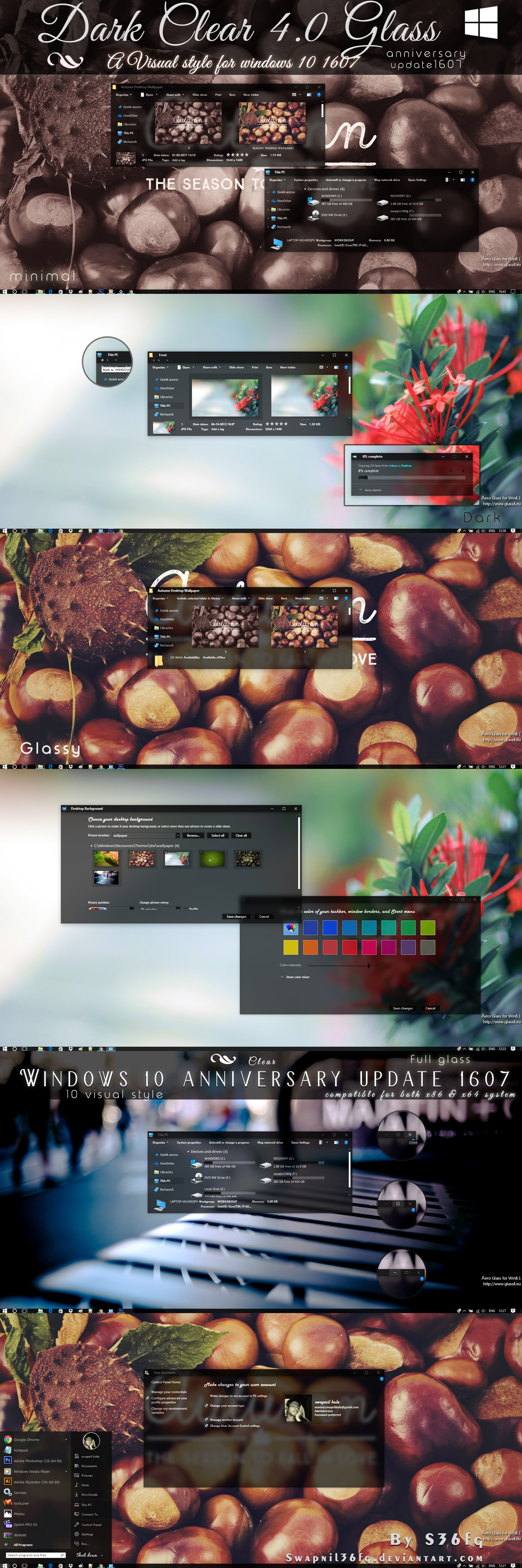 Dark Clear 4.0 glass for windows 10