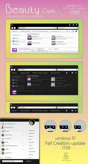 Beauty dark for win10 fall update