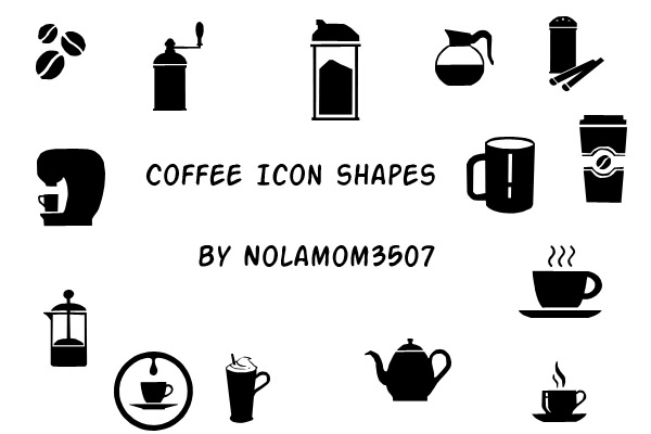 Coffee Icon Shapes by Nolamom3507