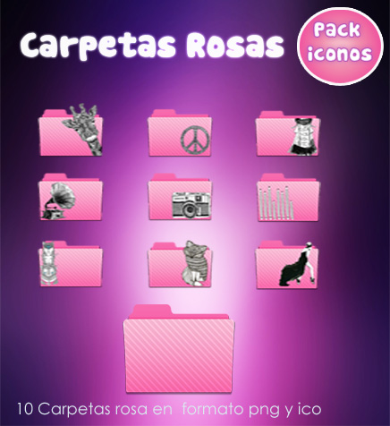 Carpetas Rosas (Pink Folders) Icon Pack by DeviantNami on DeviantArt
