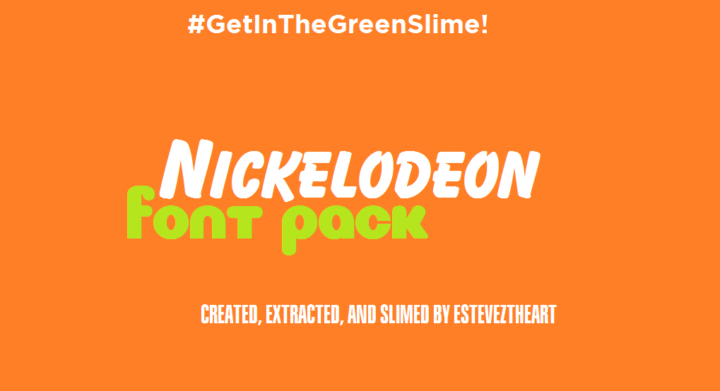 All that nickelodeon font