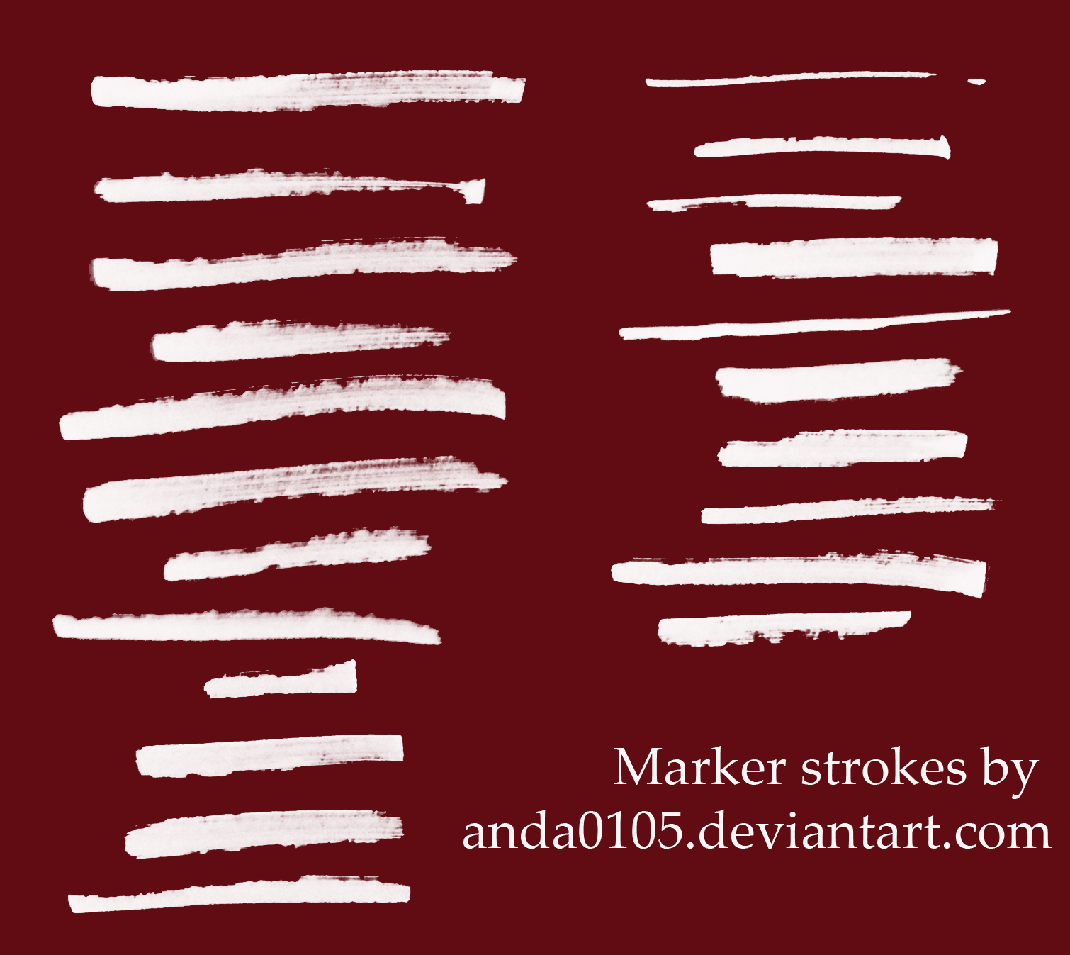 Marker strokes brushes