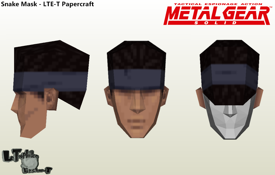 Solid Snake Mask - LTE-T Papercraft (Reupload)