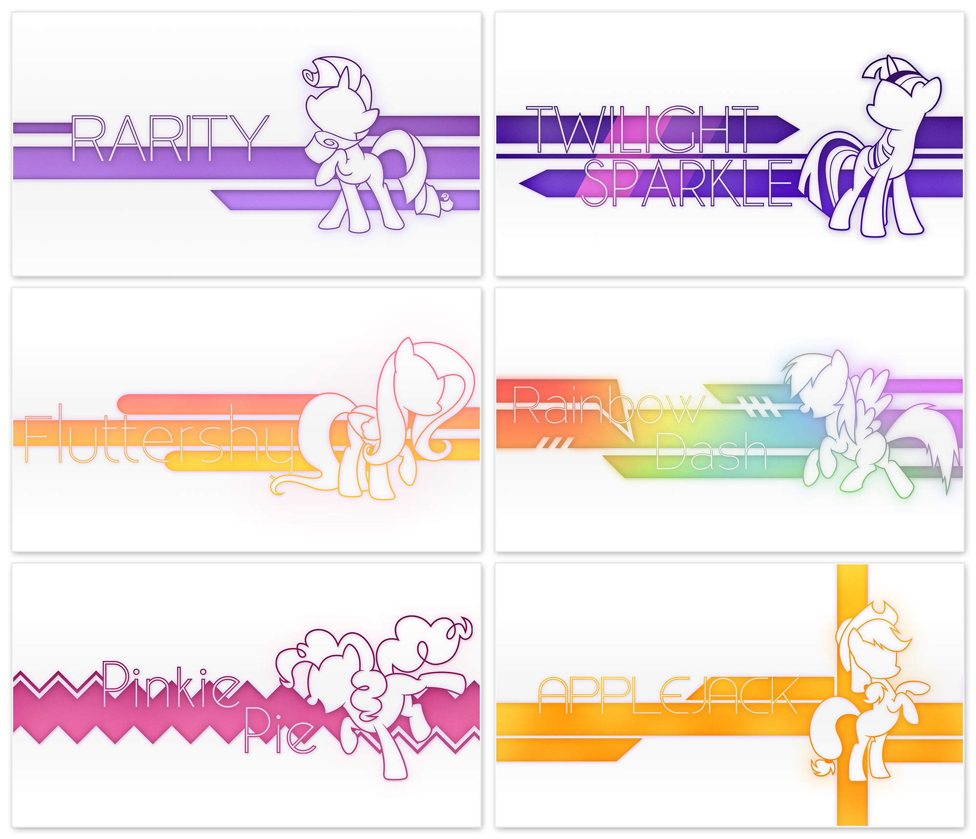 Mane 6 Minimalist Wallpaper Pack