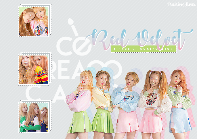 Red Velvet Ice Cream Cake Png Pack By Tsukinofleur On Deviantart