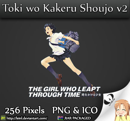Get Wallpaper Toki Wo Kakeru Shoujo V2 Anime Folder Icon By Lsinl On Deviantart For iPhone